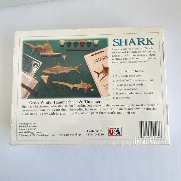 Eyewitness Kits Shark Model Casting Kit - Paint Kit 3 Sharks New in Sealed Box - Picture 2 of 7